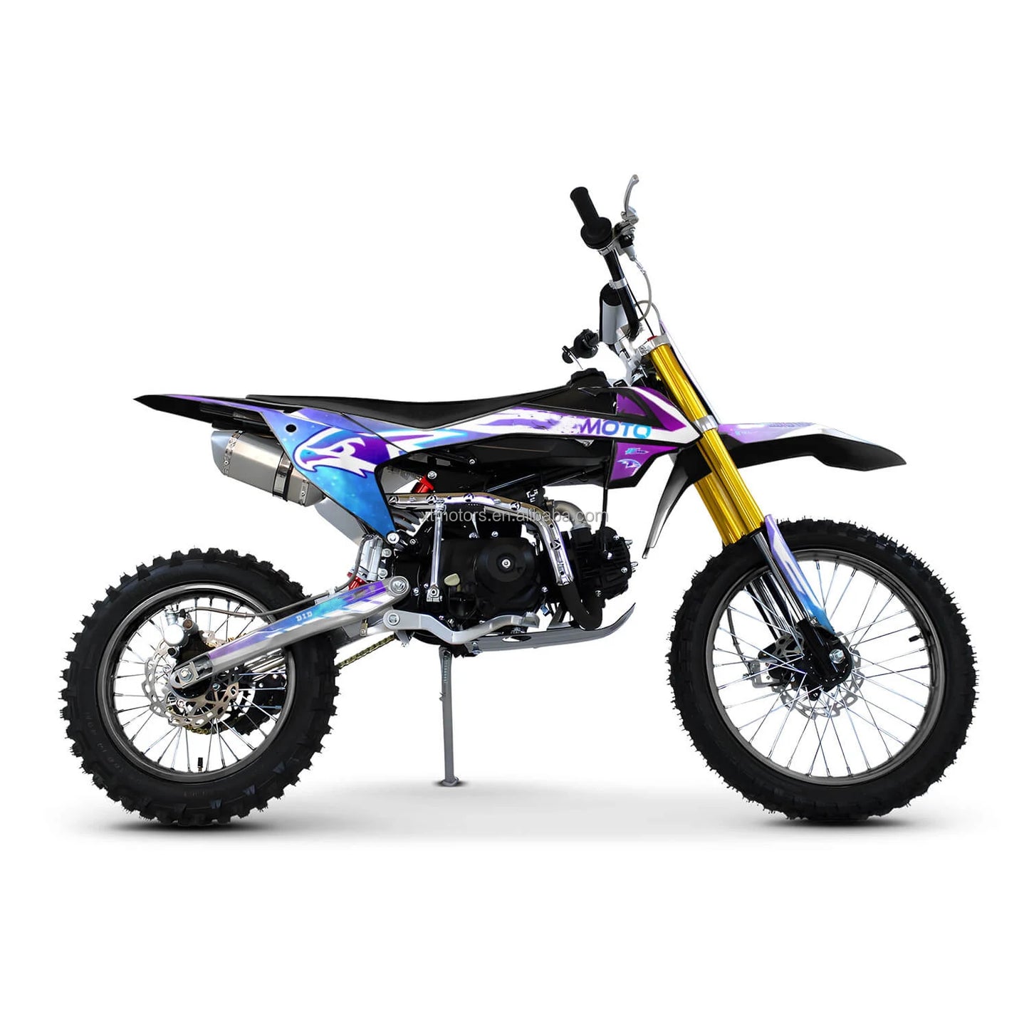 Nouveau Moto essence 125cc moteur coup de pied et démarrage électrique adulte Dirtbike