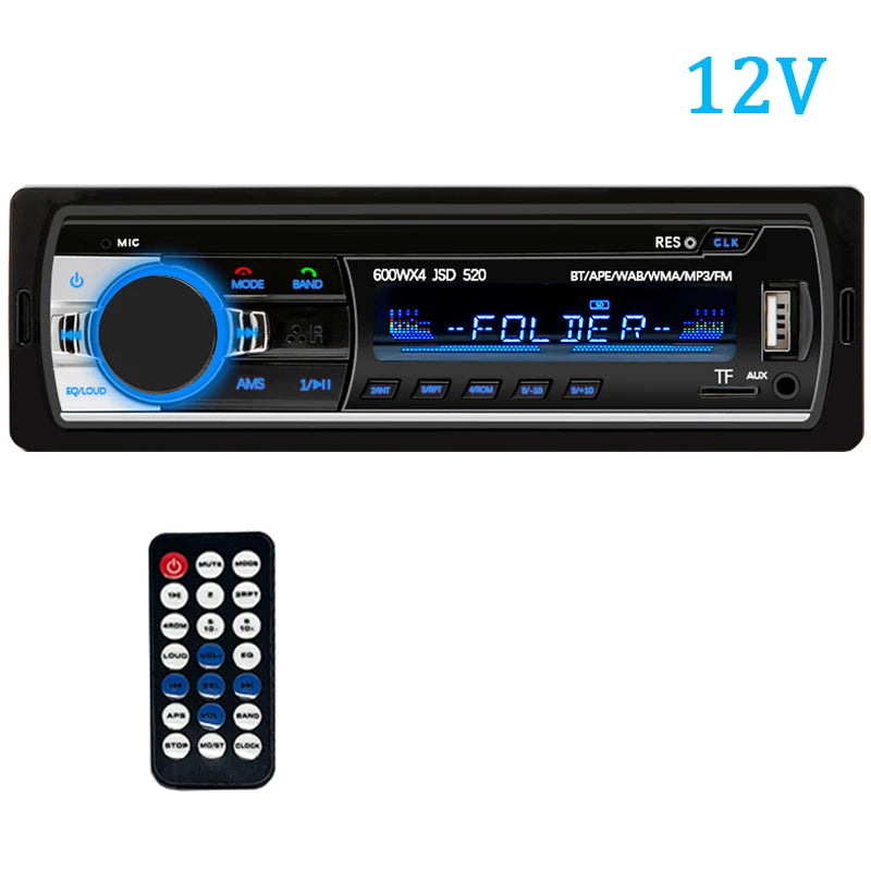 Autoradio Hippcron 1DIN Bluetooth – Lecteur MP3 Stéréo 60W x 4 avec USB/SD/AUX/FM