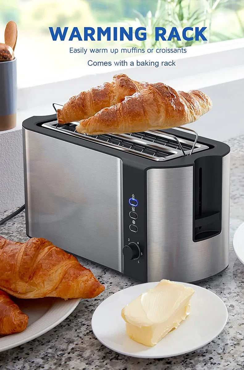 Grille-pain multifonction DMWD 4 tranches – Toaster, Sandwich & Gaufrier