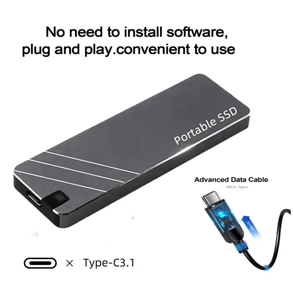 Disque dur externe SSD Portable haute vitesse 1 to, extension externe, Transmission à grande vitesse, disque dur de secours