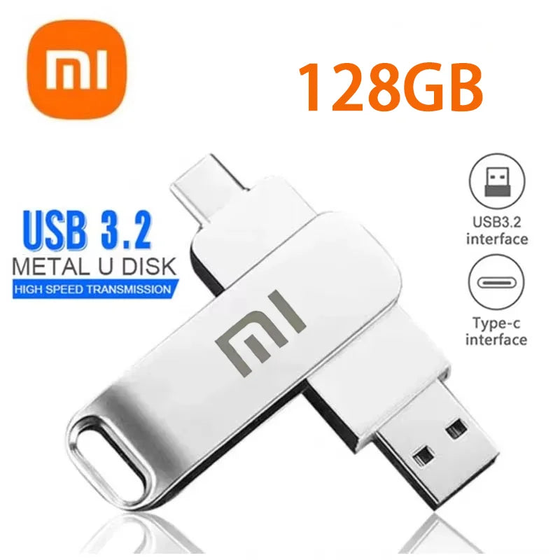 Xiaomi Flash Drives 2 To Usb 3.2 métal haute vitesse 1 To 512 Go bâton étanche SSD stockage PC téléphone transfert de données Portable