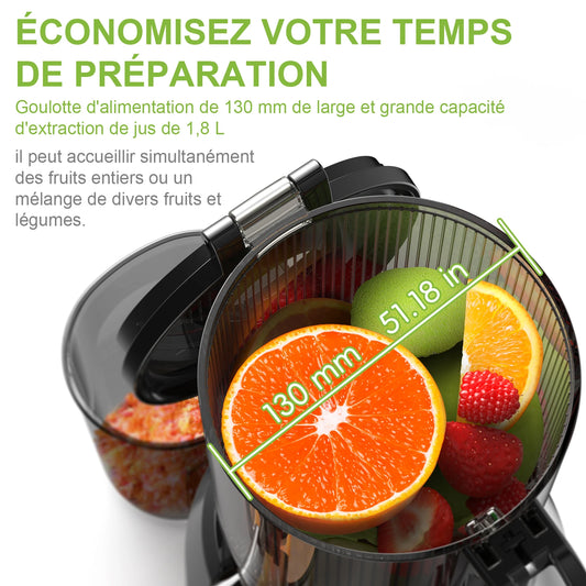 Extracteur de Jus Lent Biolomix SJ-023 – Grande Capacité & Triple Filtre