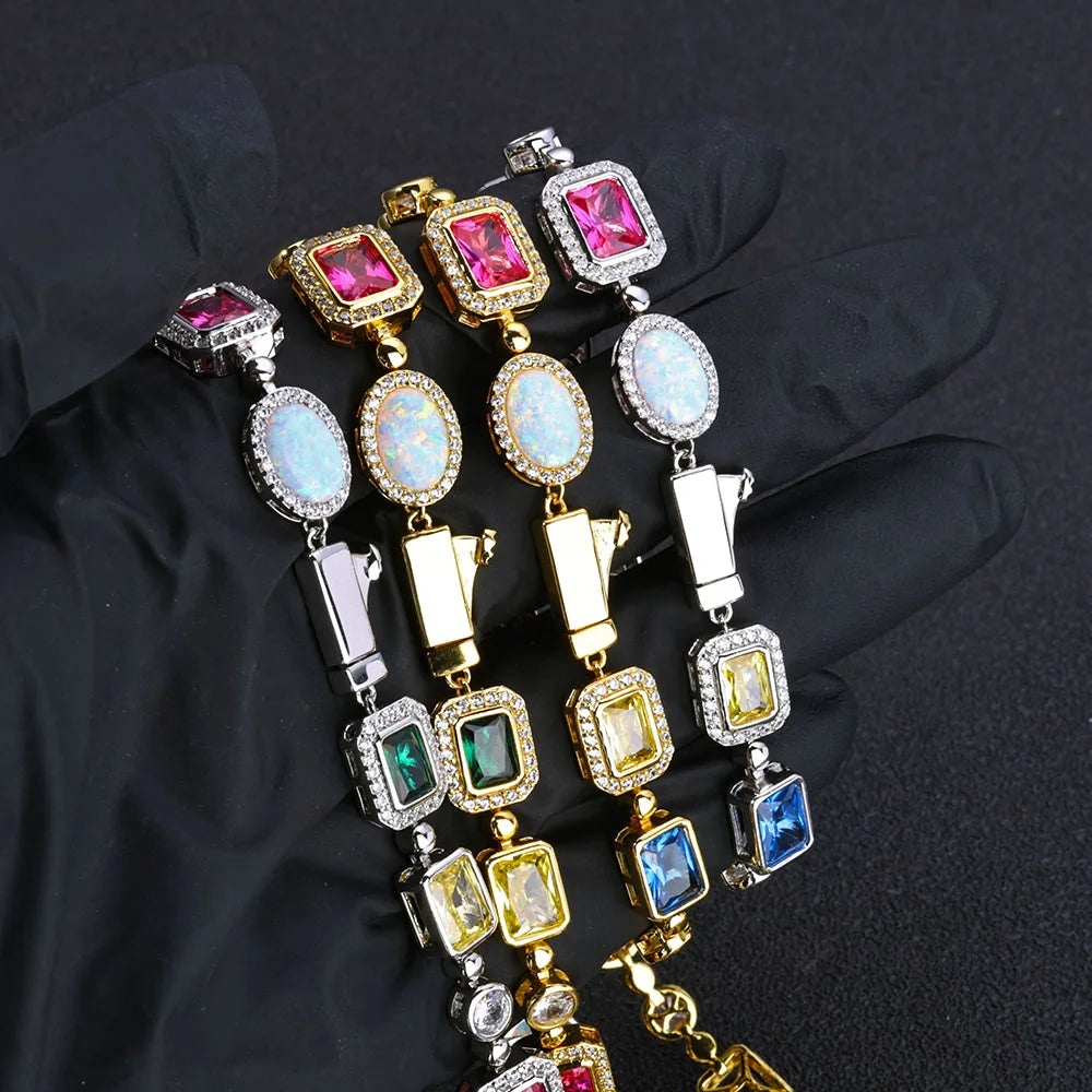 đ Collier & Bracelet Hip Hop en Argent 925 avec Moissanite â Style Miami Cuban