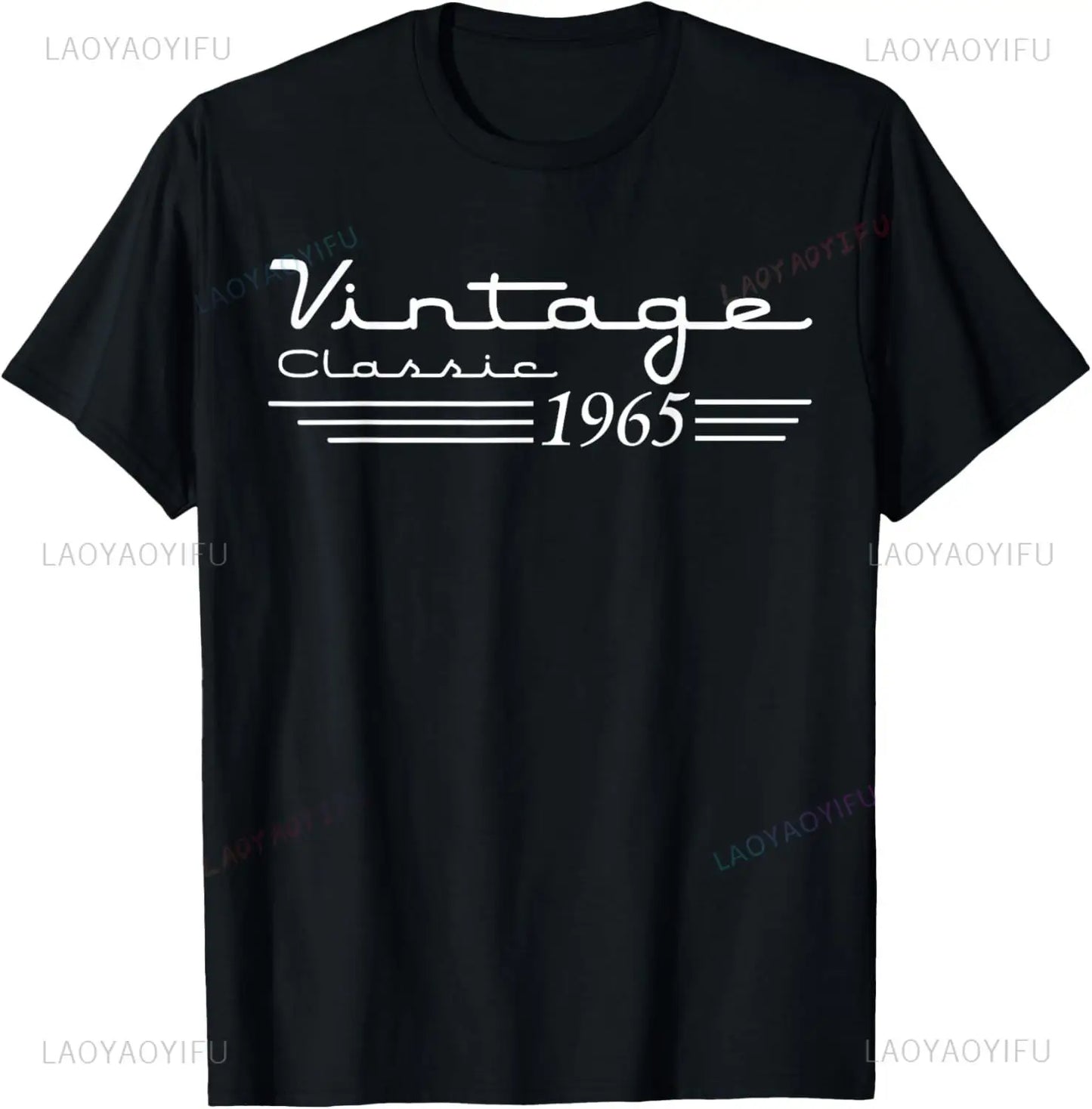 T-shirt Vintage 60 ans – Voiture 1965, Unisexe, Manche Courte, Cadeau Homme