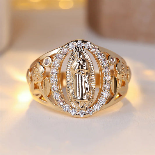 Bague de luxe en cristal multicolore en Zircon, Vintage, mode, couleur or, bandes de mariage, bagues de fiançailles, bijoux pour femmes et hommes, accessoire