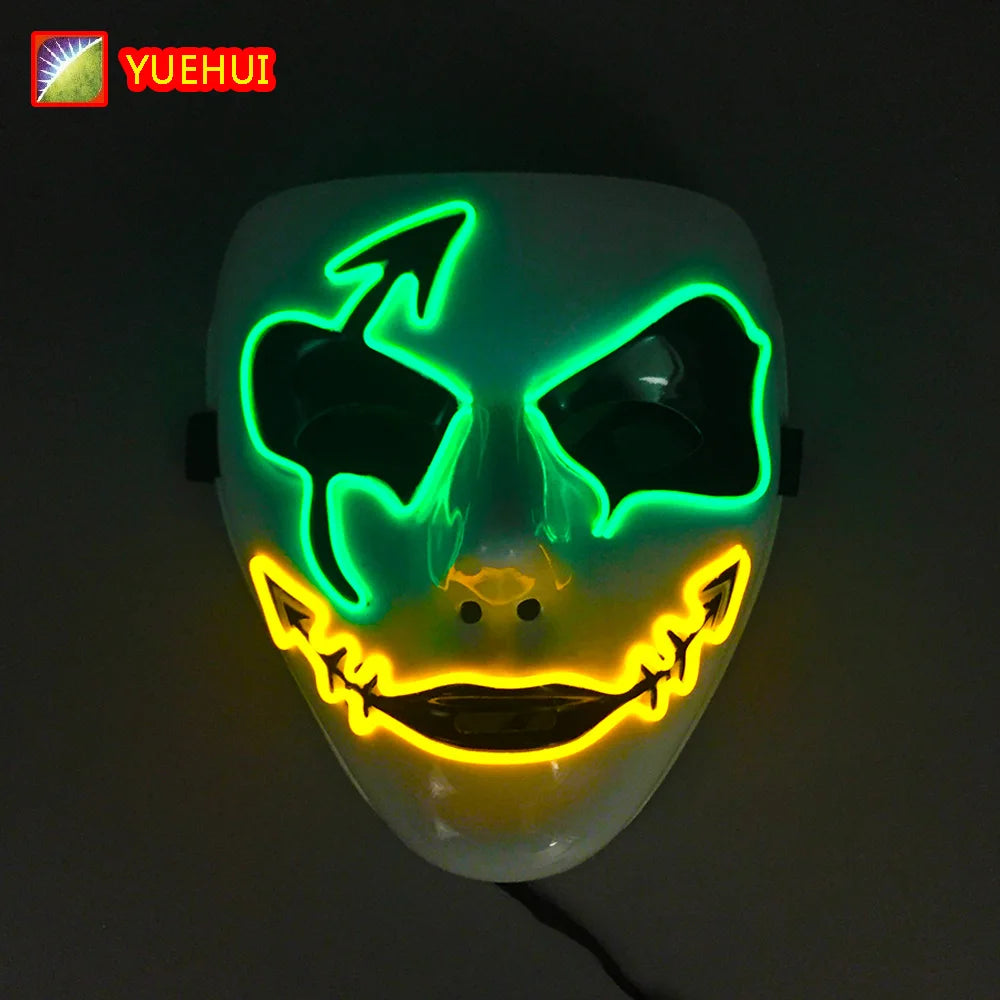 Masque Shuffle Lumineux – Cosplay Demon Slayer et Accessoire Halloween