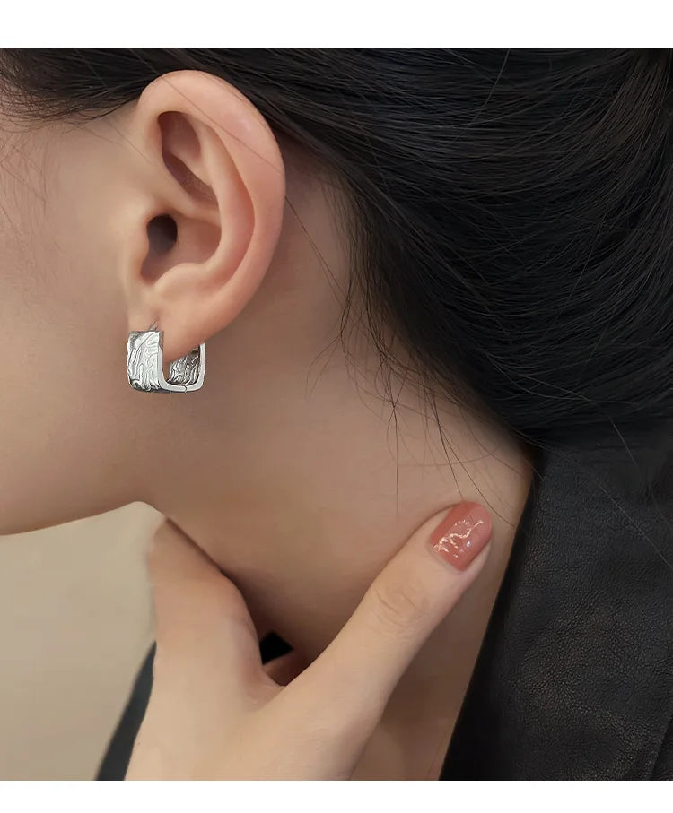 REETI 925 boucles d'oreilles en argent Sterling boucles d'oreilles carrées géométriques pour femmes cadeau boucles d'oreilles bijoux de mode cadeau