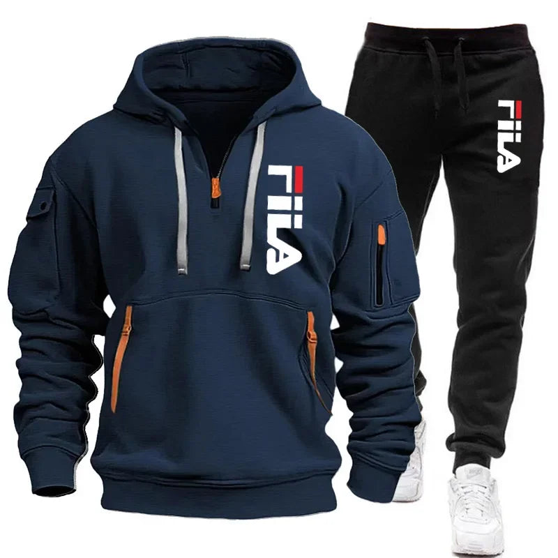 👕 Ensemble Sweat-shirt à Capuche + Pantalon pour Hommes – Automne/Hiver 2025