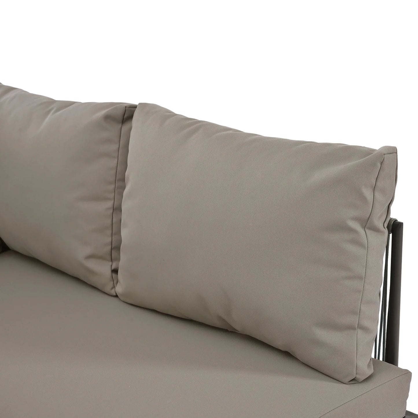 Canapé d'angle extérieur résistant aux intempéries, mobilier de patio extérieur, dormez 8, avec 2 tables et 4 sièges d'amour, coussins inclus