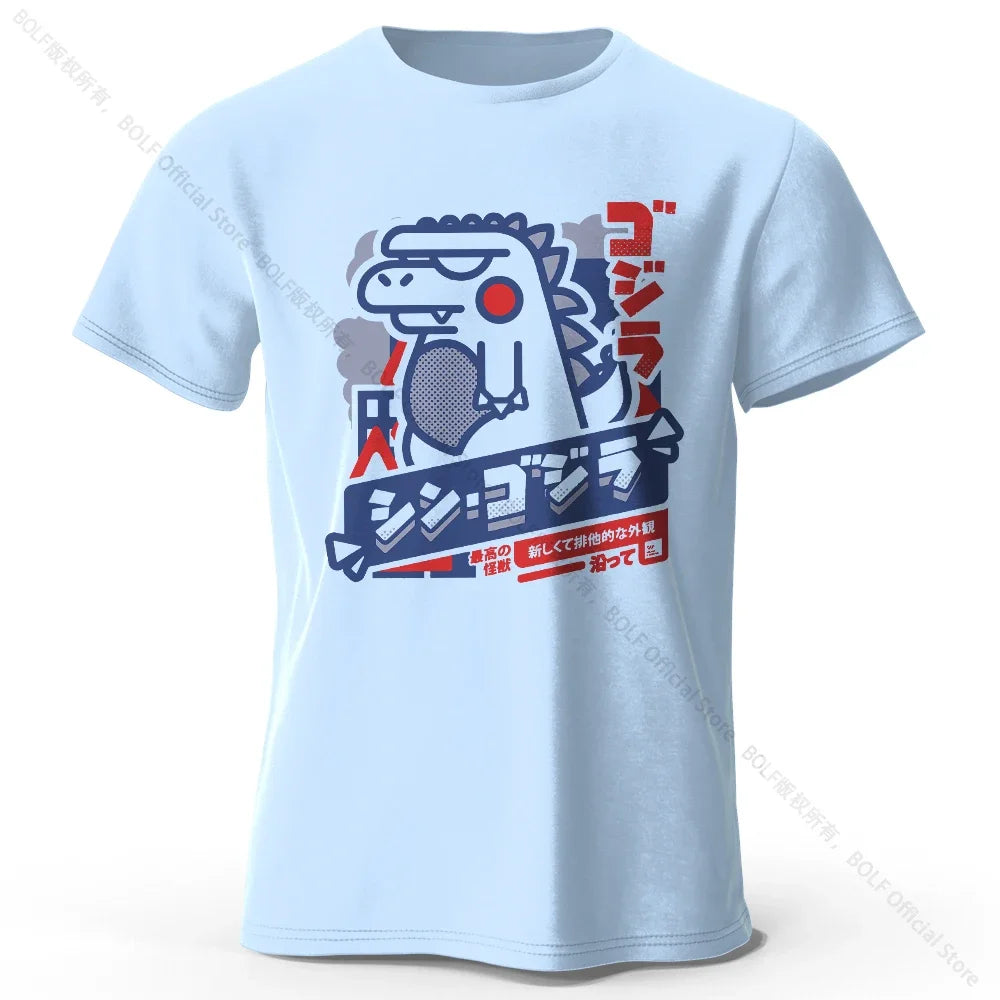 T-Shirt 100% coton imprimé Animal Harajuku Kawaii, T-Shirt léger à manches courtes et col rond, vêtements décontractés unisexes