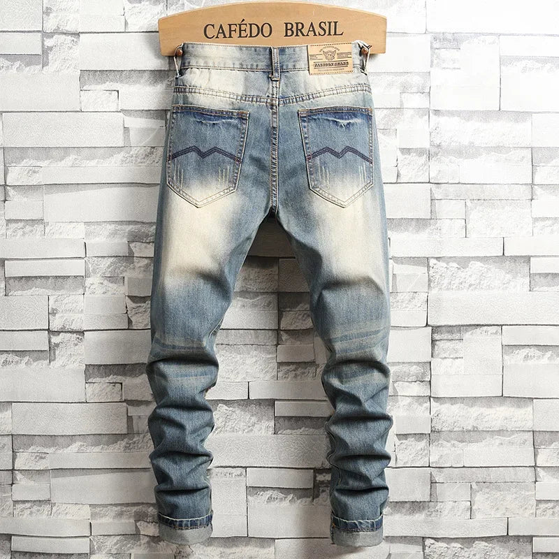 2024 Nouveaux Jeans Rétro Déchirés Slim pour Hommes