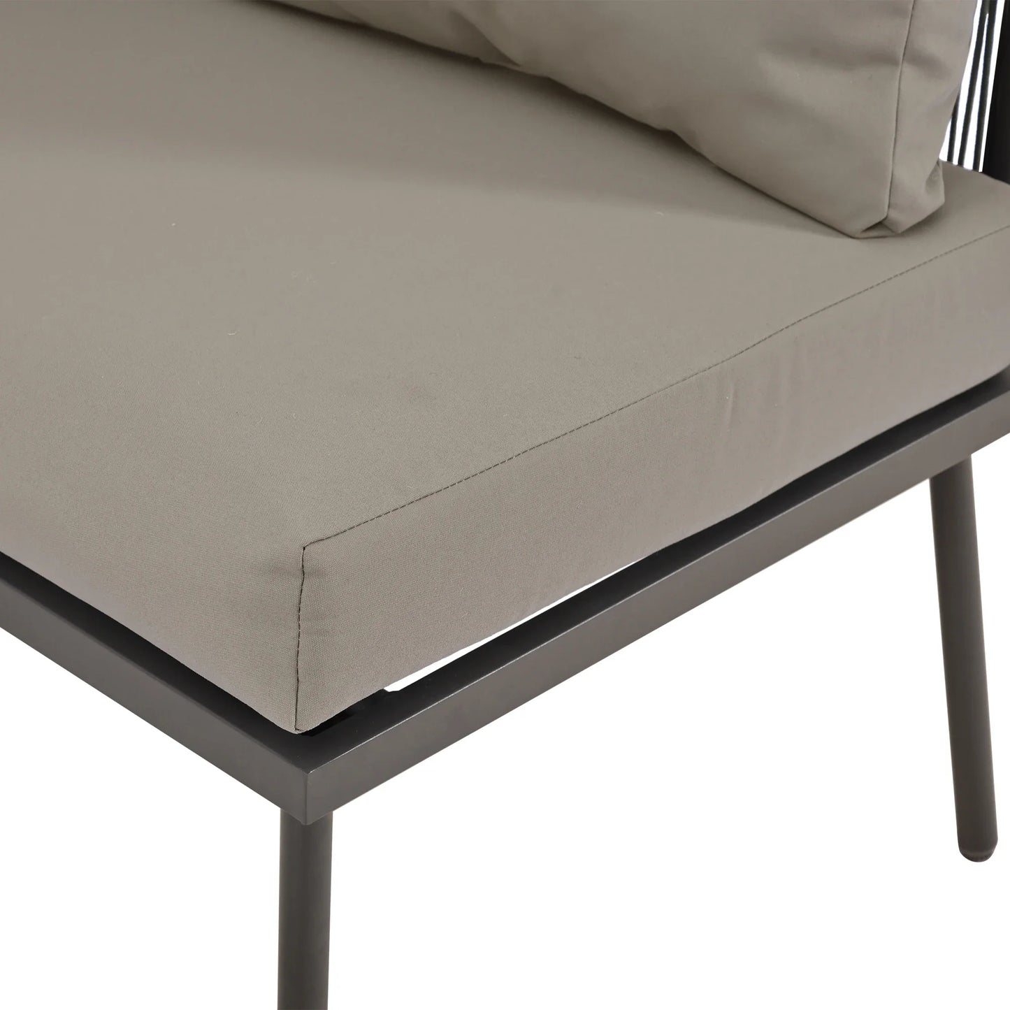 Canapé d'angle extérieur résistant aux intempéries, mobilier de patio extérieur, dormez 8, avec 2 tables et 4 sièges d'amour, coussins inclus