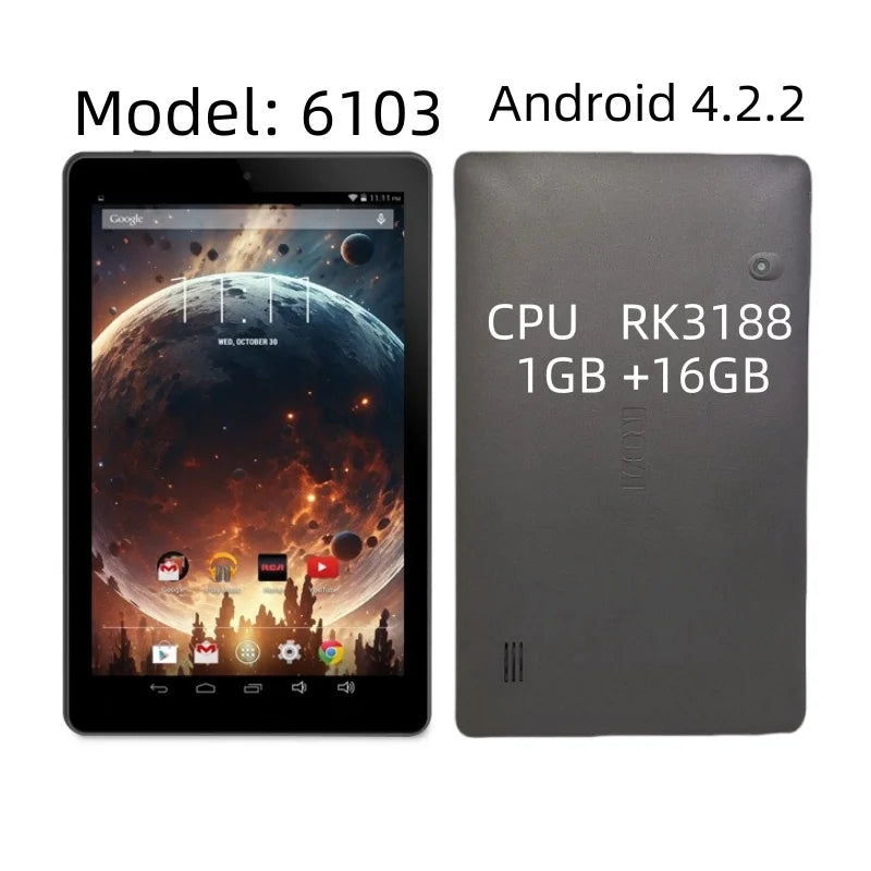 Nouvelles ventes 10.1 pouces Android 8.0 tablette PC RAM 2GB ROM 32GB MT8127 CPU Quad Core 1024x600 IPS double caméra WIFI
