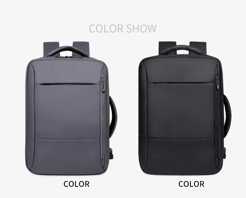 Men's Large Capacity Backpack USB Charging Laptop Bag Waterproof Business Travel Luggage Bag.