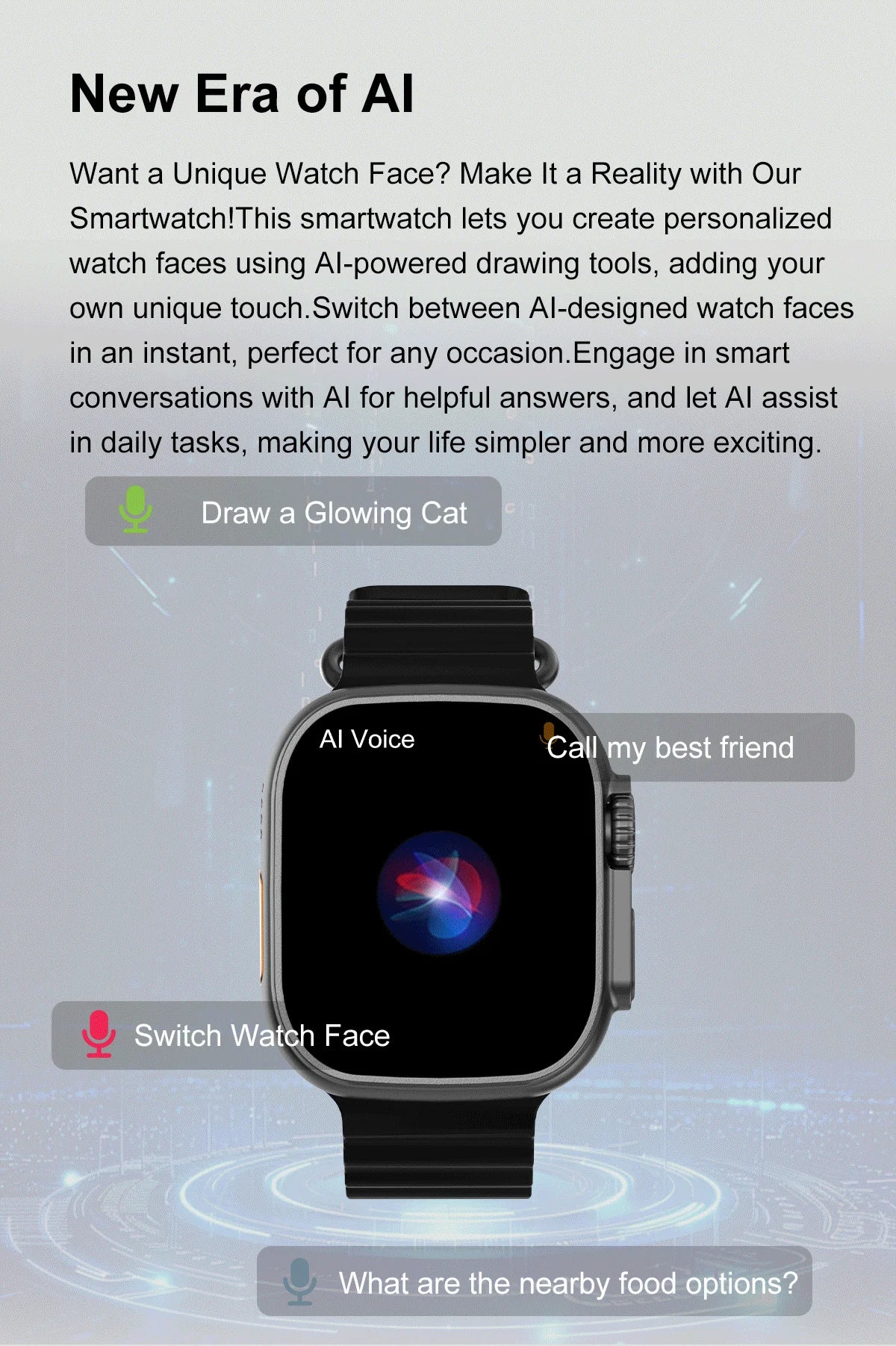 Montre Connectée GUHUAVMI Apple Watch Ultra 2 – AMOLED, Suivi Santé, Multi-Sports, IP67