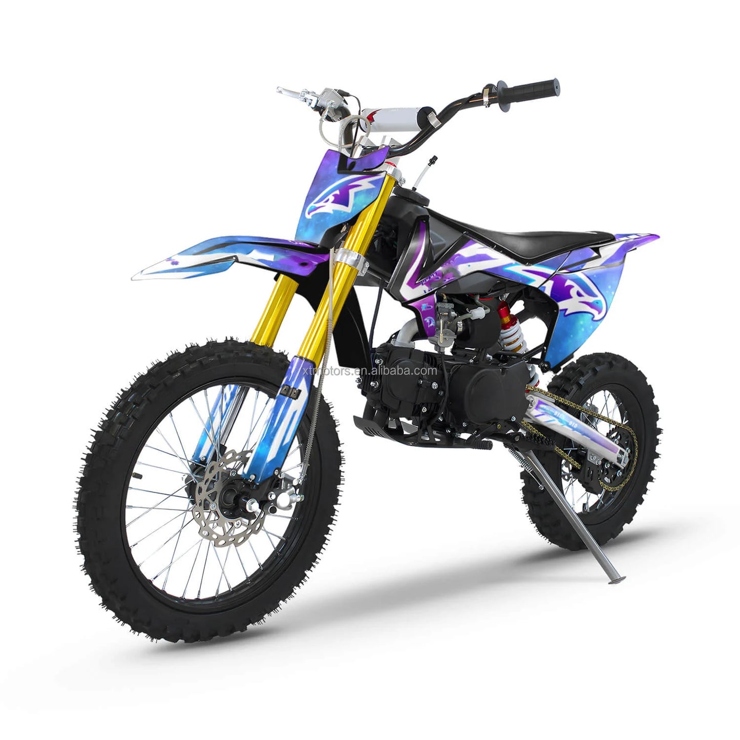 Nouveau Moto essence 125cc moteur coup de pied et démarrage électrique adulte Dirtbike