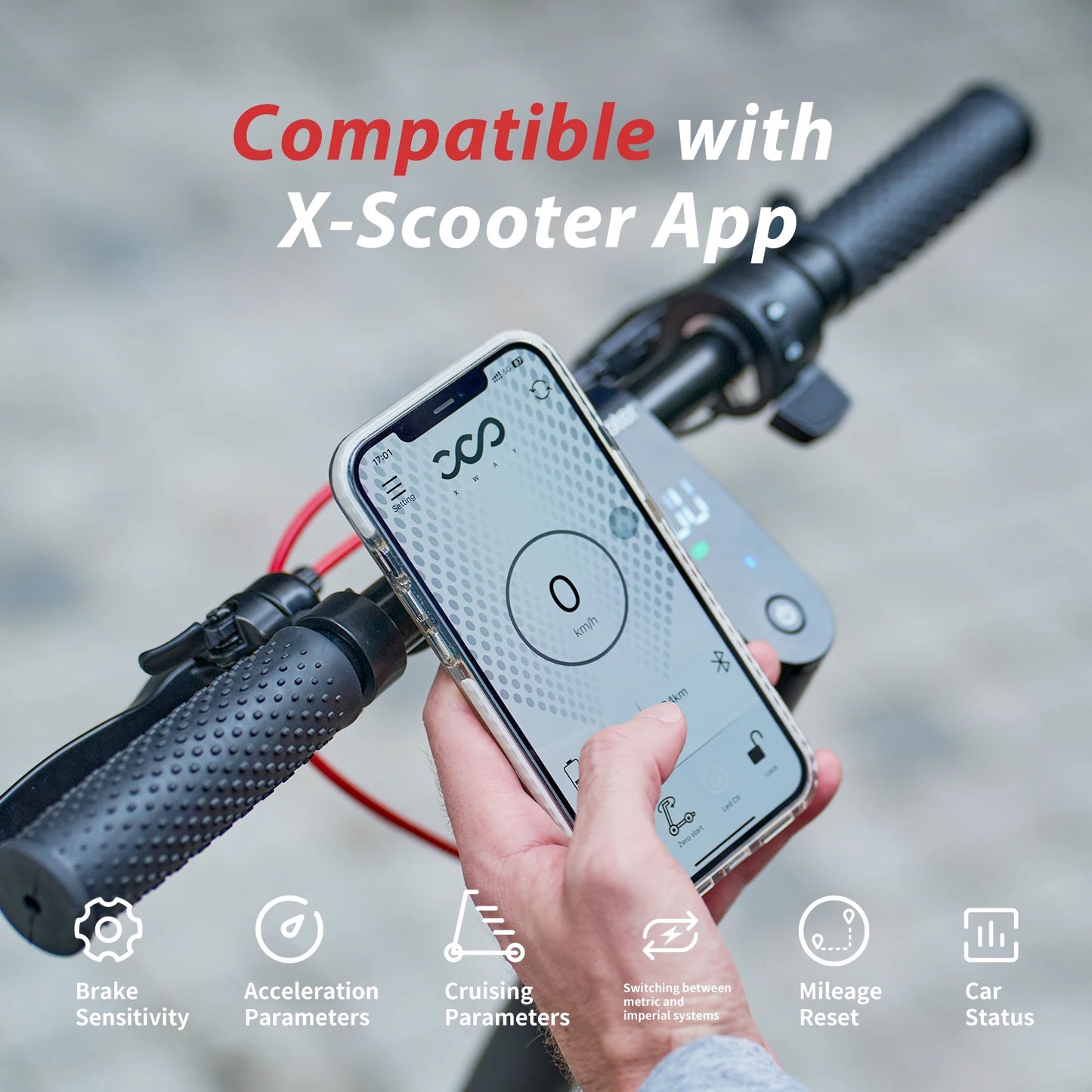 iScooter W8 – Trottinette Électrique Pliable 500W 36V | 40 km/h, 40 km d’autonomie, APP & Affichage Intelligent