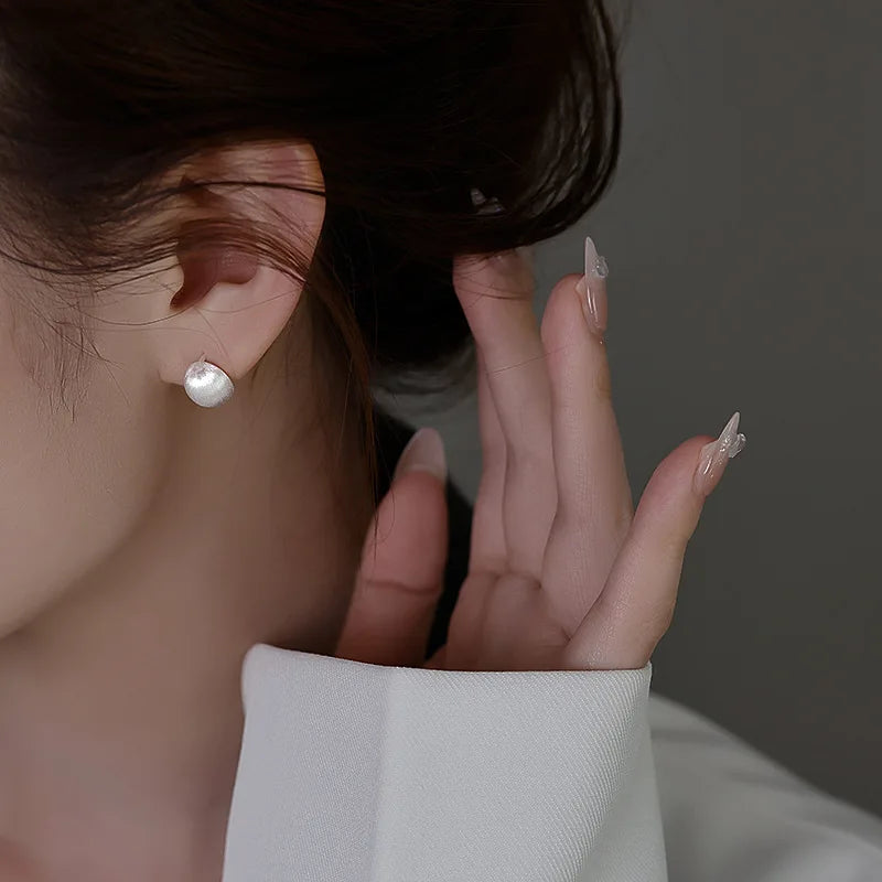 Boucles d'oreilles créoles géométriques coréennes en argent regardé 925, cadeau de bijoux sexy, simple, tempérament exquis, semi-vente chaude