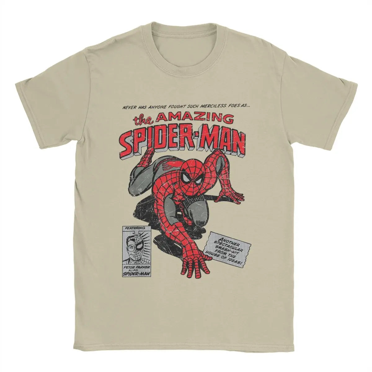 Spider-man Retro Comic Movie T-Shirt pour hommes, SpidSuffolk Tees, Creative Tees, Round Neck T-Shirt, 100% Cotton Birthday Present, Y-Man