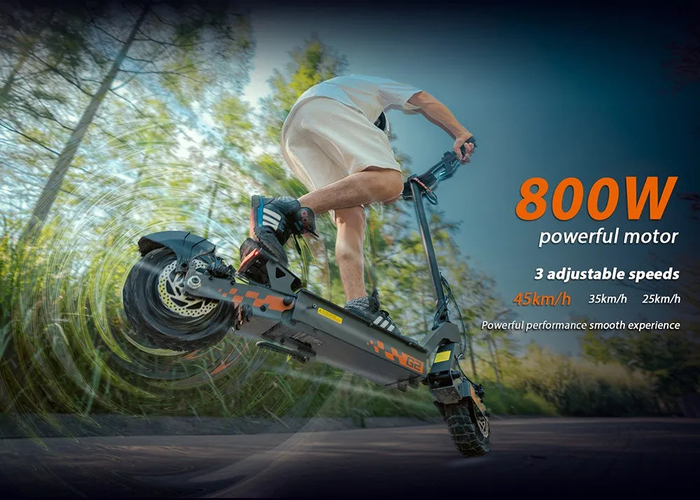 Kukirin G2 Foldable Electric Scooter, 800W Motor, 48V 15Ah Battery, 10" Tires Escooter, 45km/h Max Speed, 55km Range,Disc Brakes