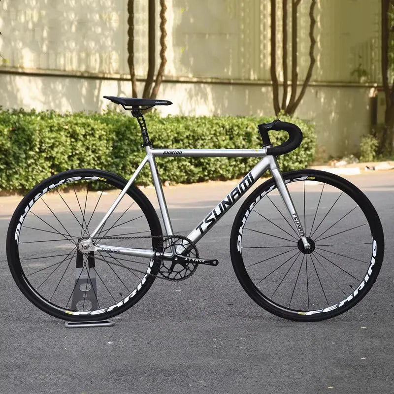 Tsunami SNM100 Fixie vélo à pignon fixe piste vélos de course à vitesse unique 700C cadre en aluminium pièces de cyclisme personnalisables sans frein