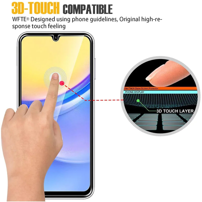 Protecteur d'écran, 3 pièces, verre trempé HD, pour Samsung A03 A12 A13 A14 A15 A21S A22 A30 A31 A32 A33 A34 A35 5G
