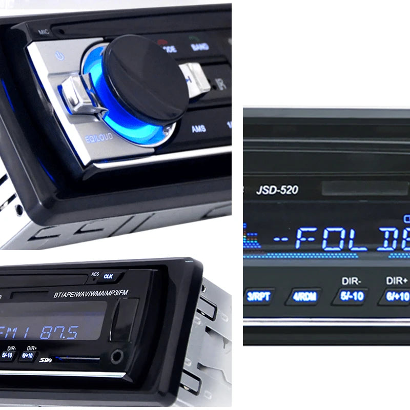 Autoradio Hippcron 1DIN Bluetooth – Lecteur MP3 Stéréo 60W x 4 avec USB/SD/AUX/FM