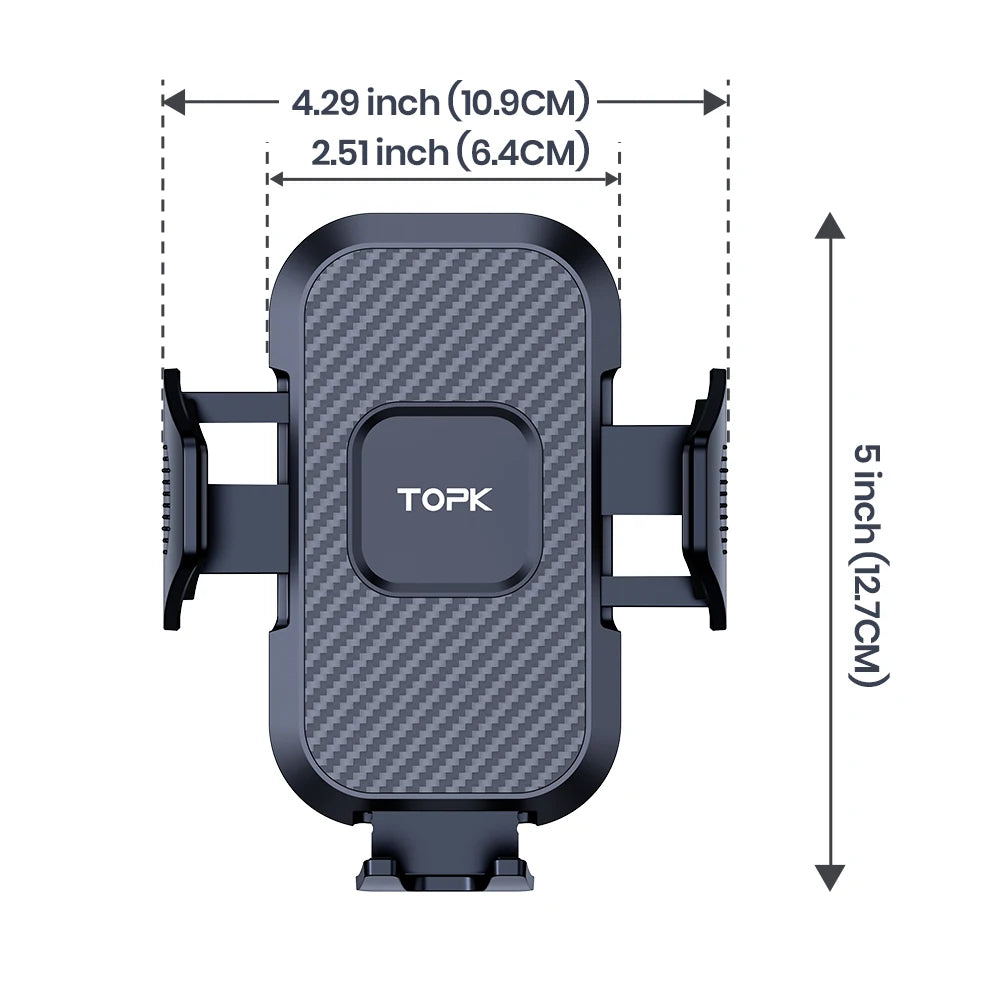 Support Téléphone Voiture TOPK – Clip Ventilation avec Verrouillage Automatique