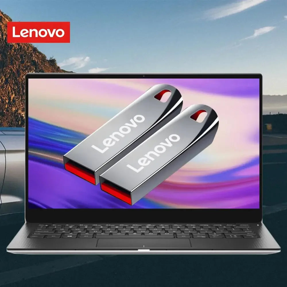 Lenovo-Clé USB 3.0 en métal haute vitesse, clé USB portable, mémoire étanche, disque flash, 1 To, 512 Go, 256 Go, 2 To