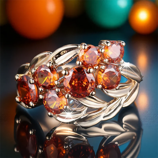 Cristal femme petite pierre de Zircon rouge bague de fiançailles blé Vintage couleur or bandes de mariage bijoux pour femmes hommes