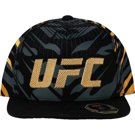 Casquette UFC Noire et Or – Baseball Cap Officielle Nuit de Combat 2025