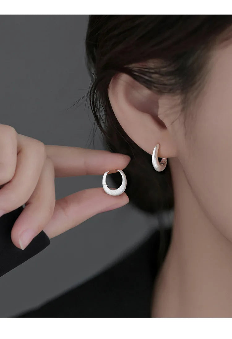 Boucles d'oreilles géométriques coréennes en argent Sterling 925, tempérament Simple, exquis, tendance, bijoux Sexy, cadeau, offre spéciale