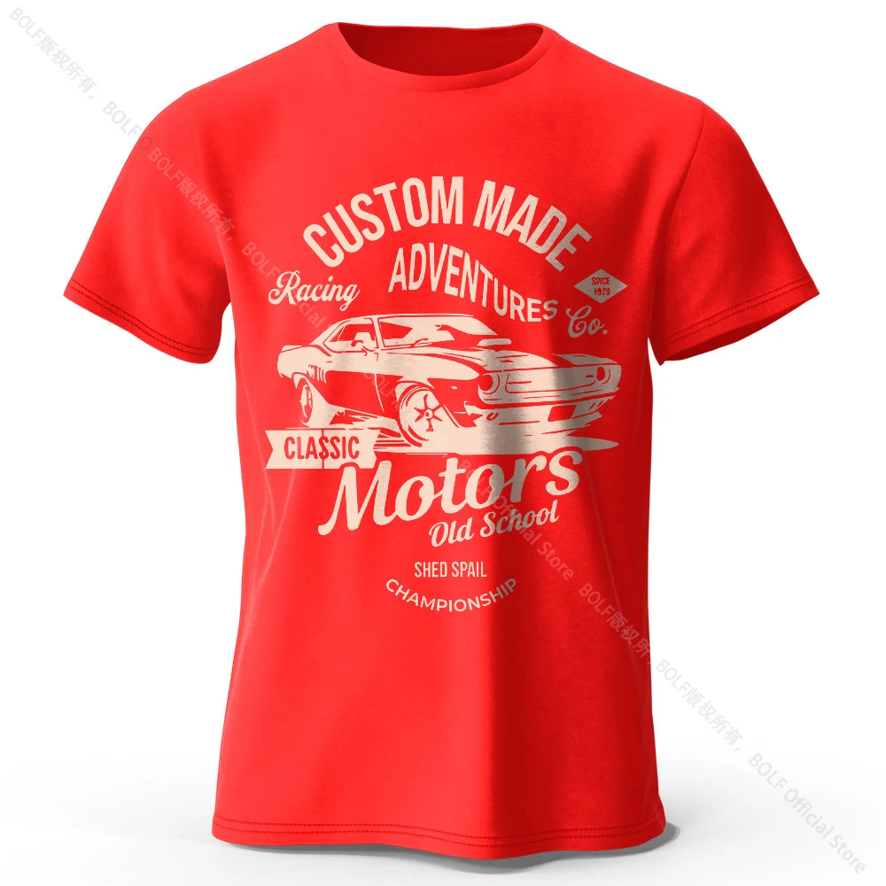 T-shirt homme BOLF – Coton peigné respirant et impression DTF haute précision