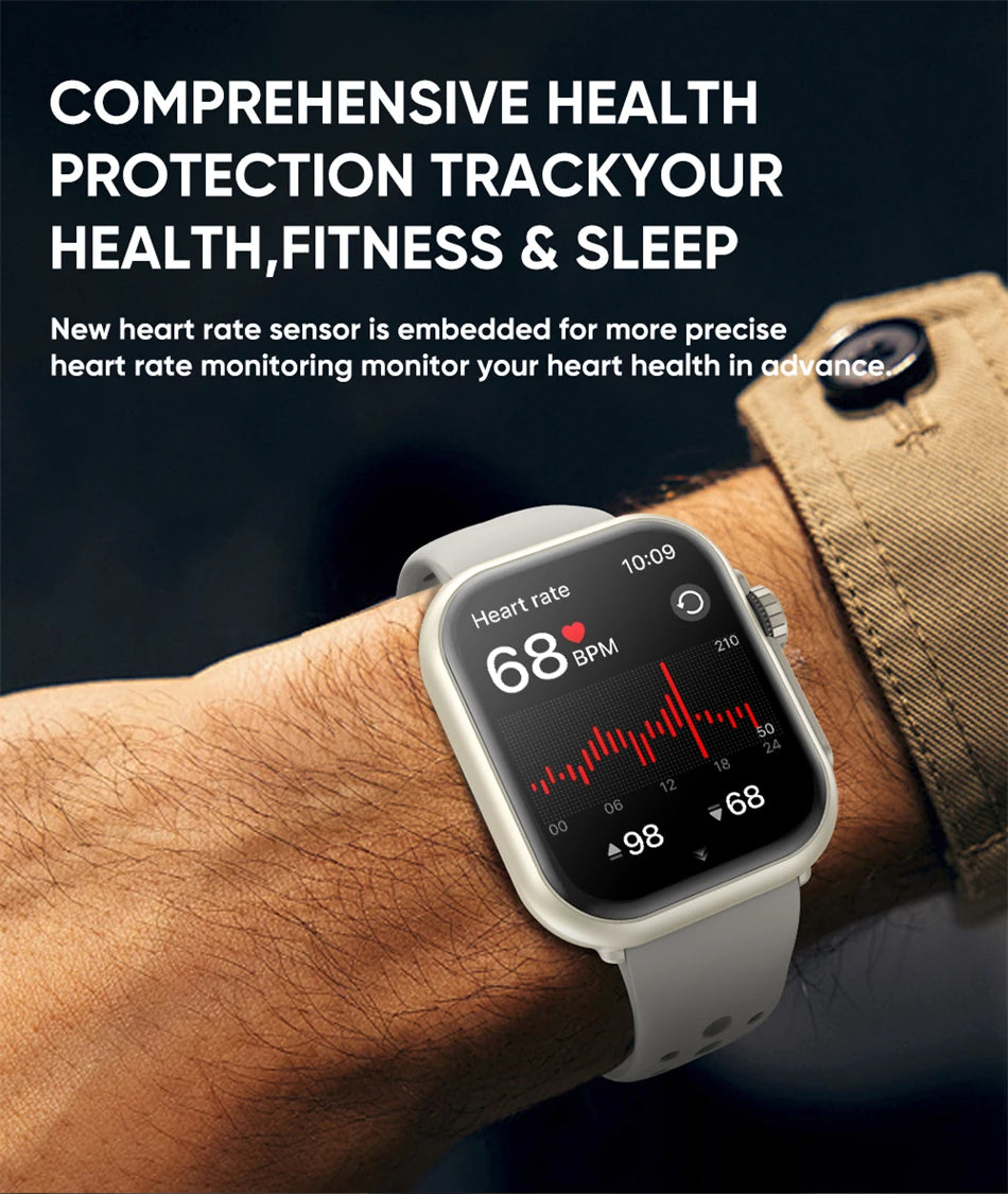 Montre Intelligente BOXUXING 2025 – Écran 1,85", Santé et Sport, Assistant Vocal