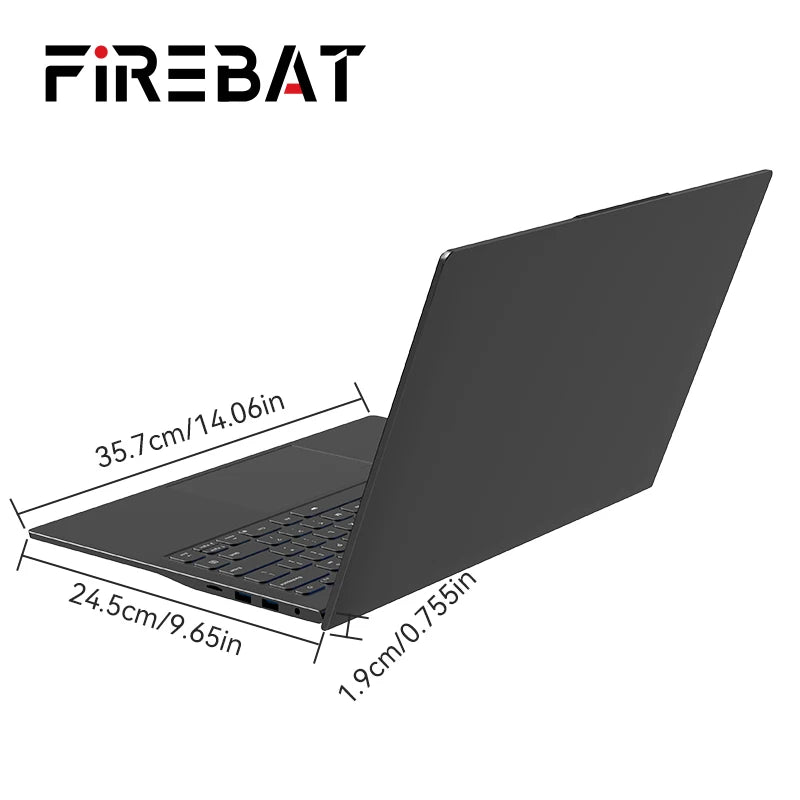 Firebat A16 – Ordinateur portable 16’’ IPS, Intel N5095, 16GB RAM, SSD 512GB, ultra-léger