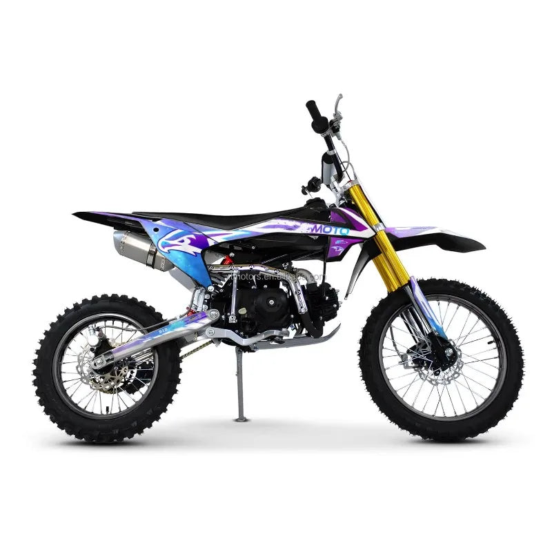Nouveau Moto essence 125cc moteur coup de pied et démarrage électrique adulte Dirtbike