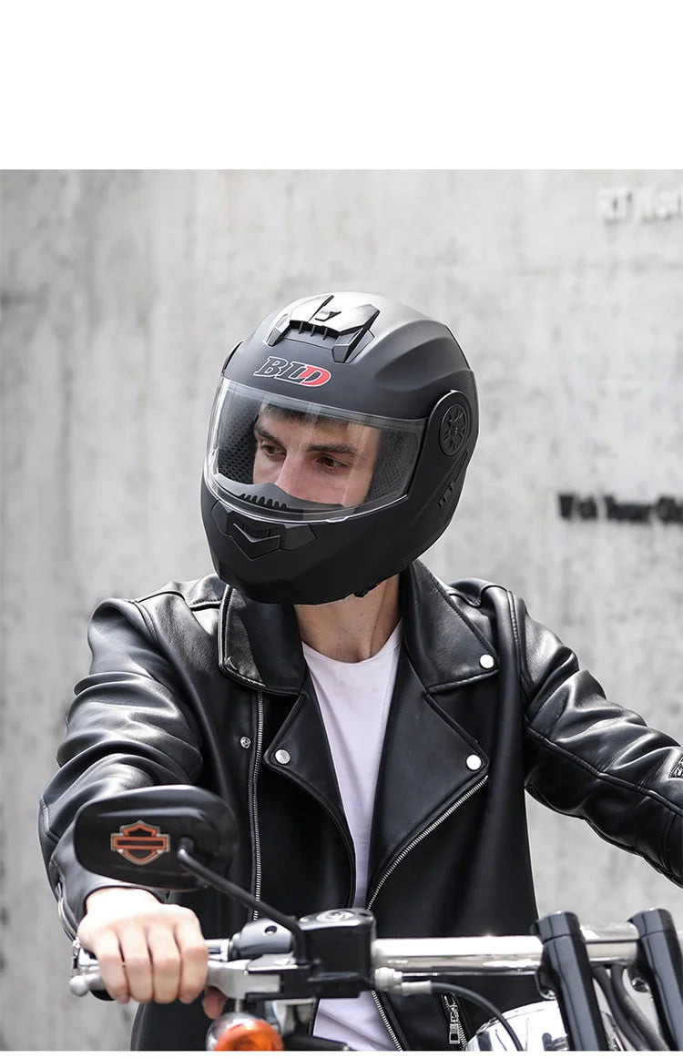 Casque de moto rabattable pour hommes et femmes, sécurité, descente, motocross, course modulaire, visage intégral personnalisé, approuvé par le DOT