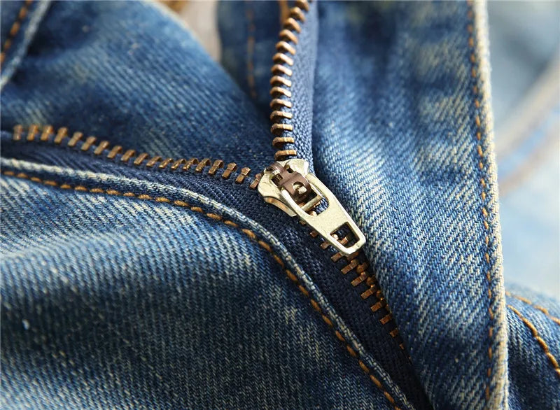 Jeans Droits Rétro Plus Size pour Hommes