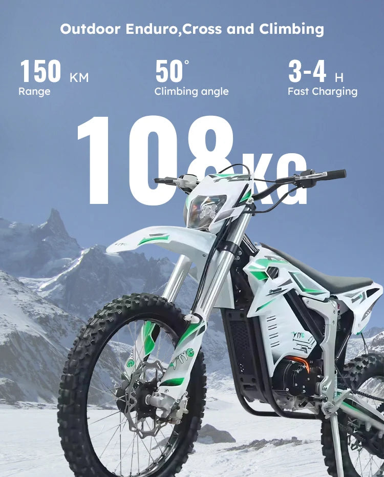 Moto Électrique Tout-Terrain 72V 22000W – Puissance 22kW, Vitesse Max 125 km/h | ParisPetitPrix