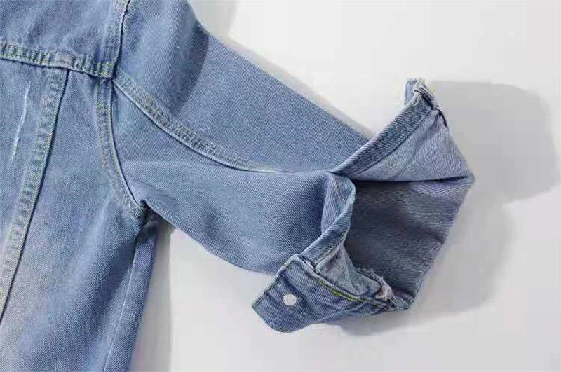 Veste en Jean pour femmes, hauts de couleur rose, couleur unie, courte, multicolore