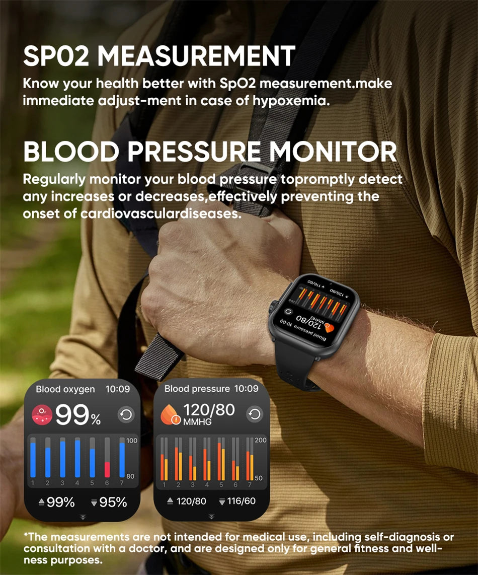 Montre Intelligente BOXUXING 2025 – Écran 1,85", Santé et Sport, Assistant Vocal