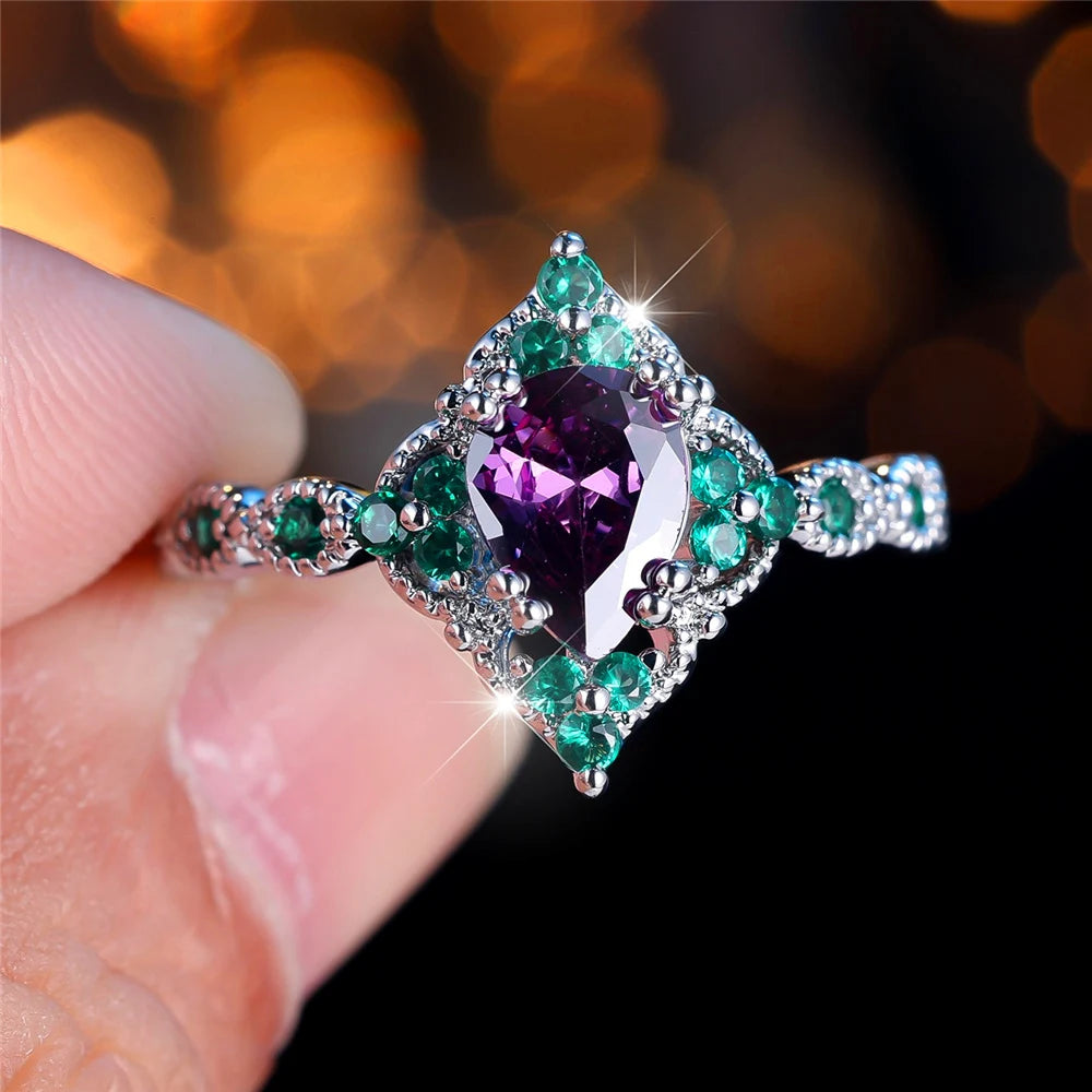 ChimPink-Bague de Fiançailles pour Femme, Bijoux Vintage en Argent et Or, Bandes de Mariage