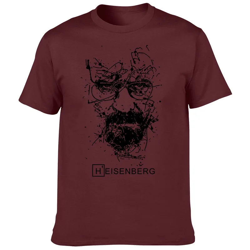 2022 Européen et Américain Créatif Breaking Bad Heisenberg T-shirt Série TV Impression Hommes Rue Mode T-shirt Haut Décontracté