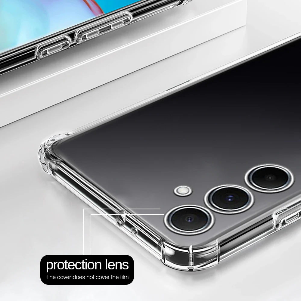 Coque Souple Transparente Antichoc – Anti-Rayures, Anti-Dérapante et Anti-empreintes pour Samsung Galaxy S25 / S24 / S23 / S22 / S20 / S10 / S9 / S7