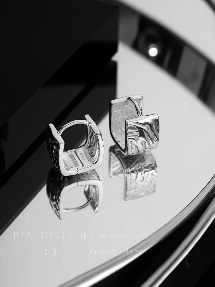 REETI 925 boucles d'oreilles en argent Sterling boucles d'oreilles carrées géométriques pour femmes cadeau boucles d'oreilles bijoux de mode cadeau