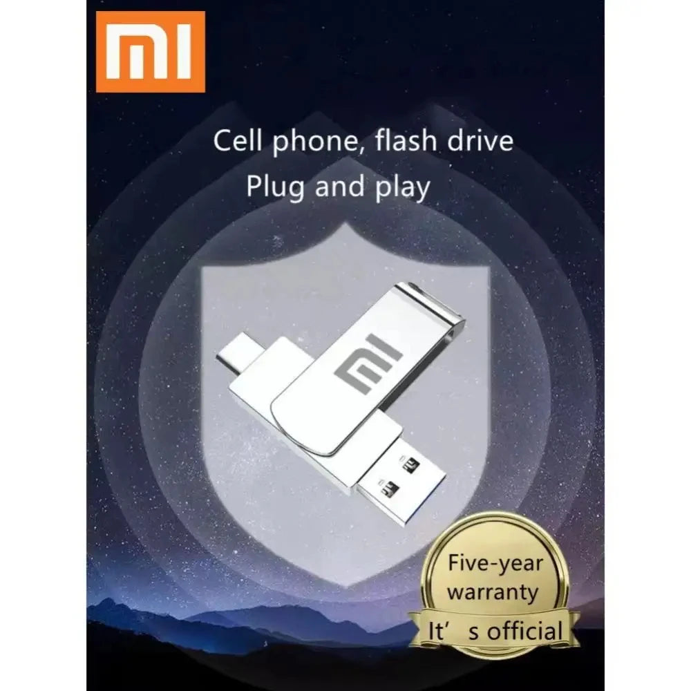 Xiaomi Flash Drives 2 To Usb 3.2 métal haute vitesse 1 To 512 Go bâton étanche SSD stockage PC téléphone transfert de données Portable