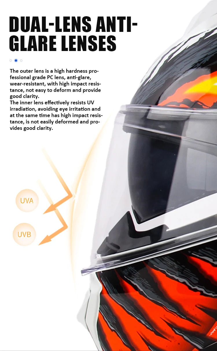 Uchoose-d'expériences intégraux approuvés DOT pour hommes et femmes, équipement de protection contre les collisions, casque rabattable pour moto, double pare-soleil