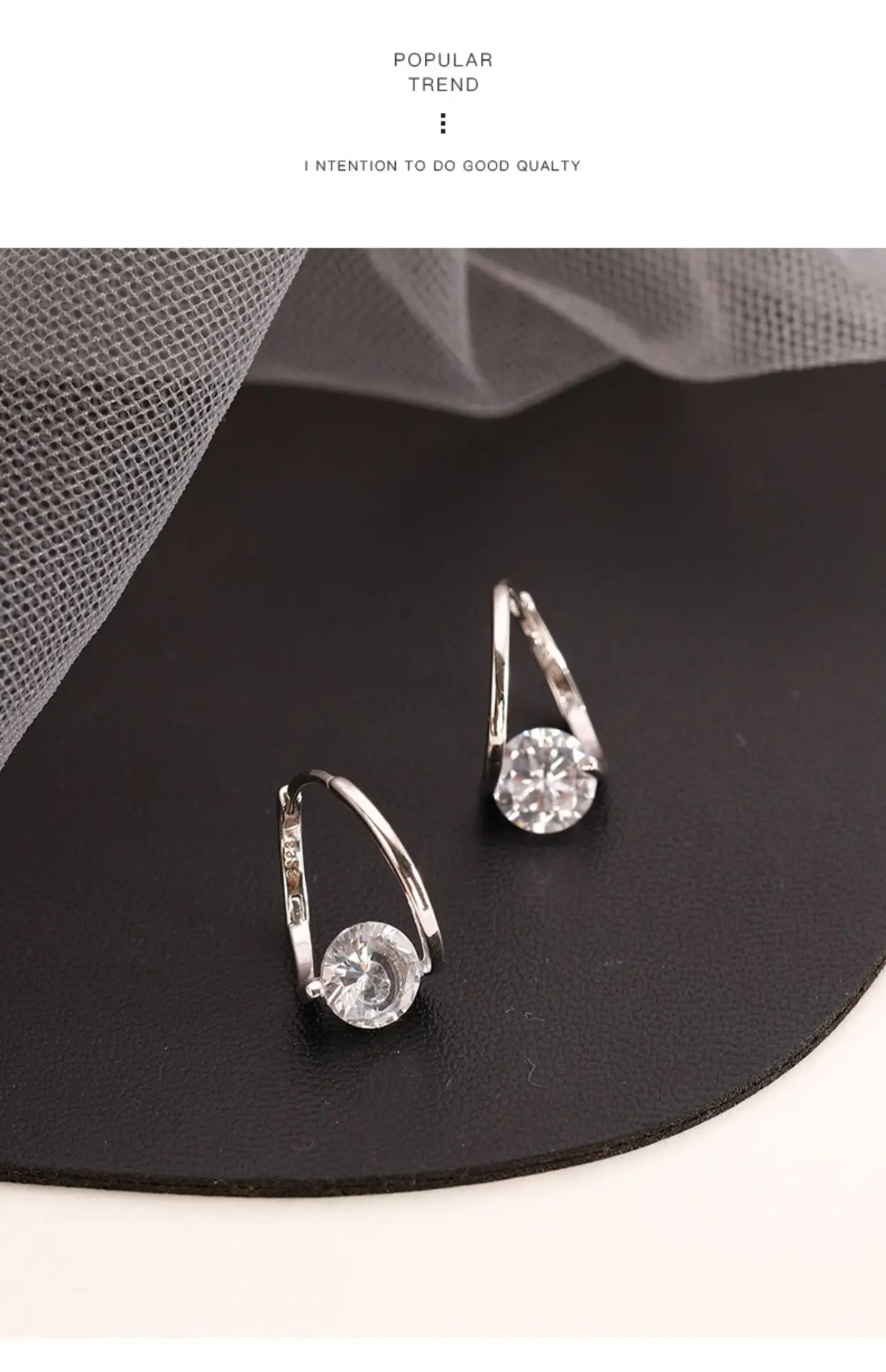 Boucles d'oreilles en argent Sterling 925, cerceau en Zircon coréen, tempérament Simple, exquis, tendance, bijoux Sexy, cadeau, offre spéciale
