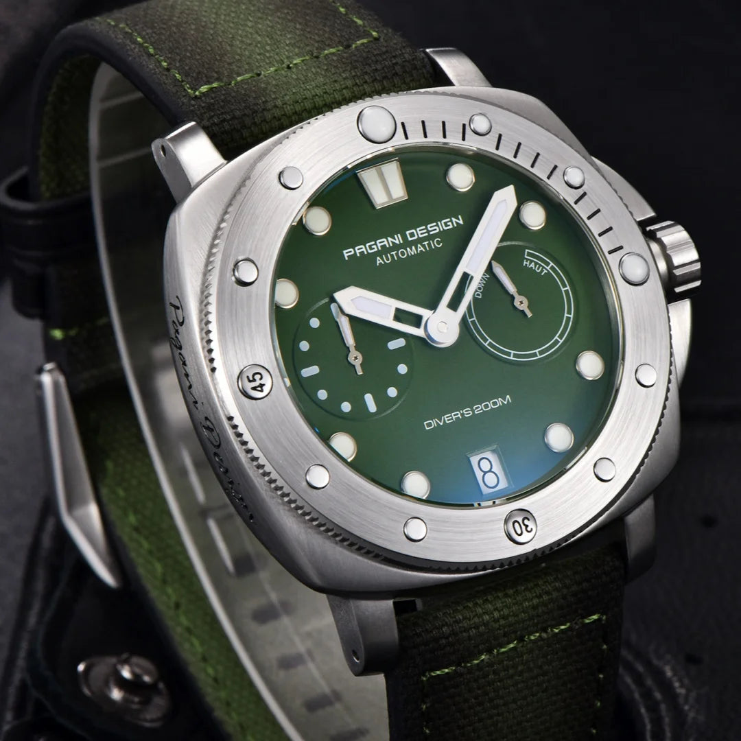 PAGANI Design New Men Automatic Mechanical Watches Diver Watch For Top Brand Luxury 200M Waterproof AR Sapphire Watch for Men