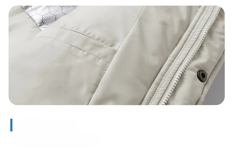 Parka chauffante à capuche pour homme, veste rembourrée, manteau long, veste chaude, technologie graphène, style coréen, haut de gamme, couple, hiver, 2024